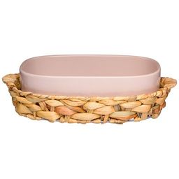 БЛЮДО ДЛЯ ЗАПЕКАНИЯ В ПЛЕТЕНОЙ КОРЗИНЕ BRONCO FUSION 29,5*20*8 СМ 1200 МЛ ПУДРОВОЕ