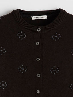 Bisiklet Yaka Nak??l? Kad?n Triko H?rka