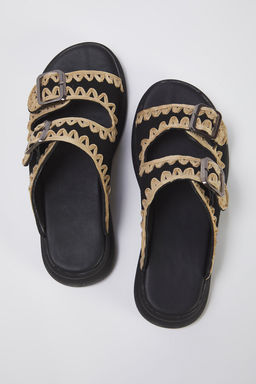 Trendyol Shoes Siyah Nak?sl? Antik Tokal? Duz Kad?n Terlik TAKSS25TE00005 - Trendyolmilla фото 4