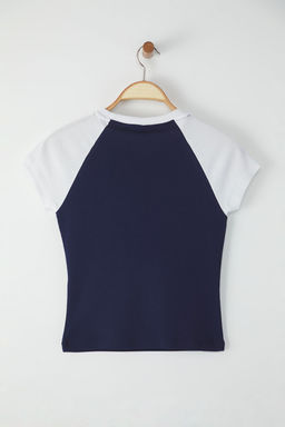 TRENDYOLMILLA Bordo Slogan Bask?l? Fitted/Vucuda Oturan Orme T-shirt TWOSS25TS00107  фото 6