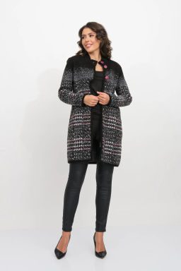 ЗЛАТА Кардиган В 1742 ст/черно-ягодный