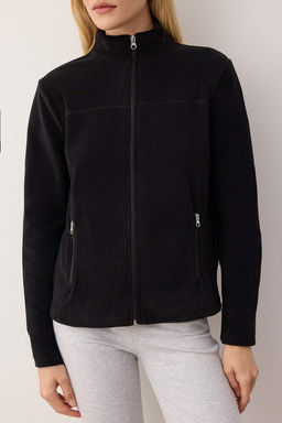 Siyah Dik Yaka Fermuarl? Cepli Orme Sweatshirt TWOAW26SW00005 - Trendyolmilla фото 3