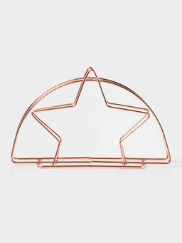 Цена за 2 шт. Салфетница Доляна Звезда, розовое золото  фото 3