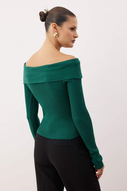 Kahverengi Aksesuar Detayl? Carmen Yaka Ince Triko Kazak TWOAW26KZ00118 - Trendyolmilla фото 12