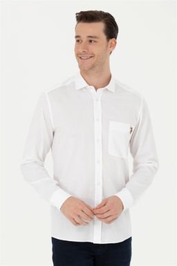 Мужская белая рубашка с длинным рукавом - U.s. polo assn фото 8