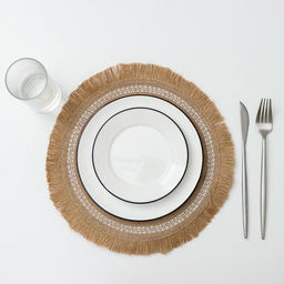 Цена за 12 шт. Салфетка сервировочная Африка, d=30 см, цвет белый