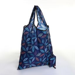 Сумка хозяйственная без застёжки, складная, синяя