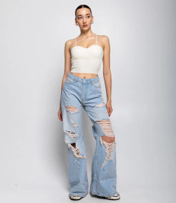 Джинсы #БШ2206, светло-голубой