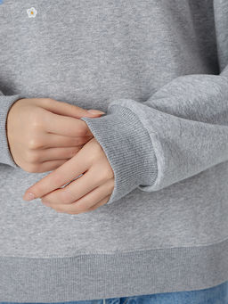 Худи женское серое с надписью Blossom - Mark formelle фото 7