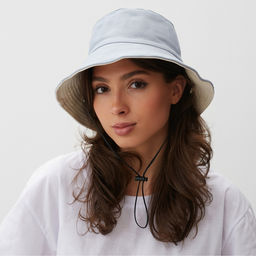 Панама двусторонняя унисекс MINAKU, цвет голубой, молочный, размер 56