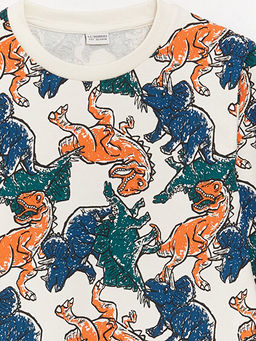 Bisiklet Yaka Bask?l? Uzun Kollu Erkek ?ocuk Ti??rt - Waikiki фото 3