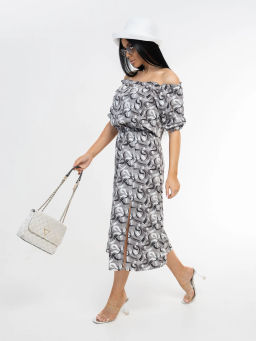 Платье женское, цвет серый