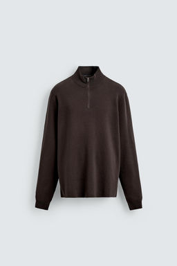 PURL KNIT ZIP-UP SWEATER - Zara фото 7