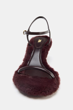 FAUX FUR SOLE HEELED SANDALS - Zara фото 5