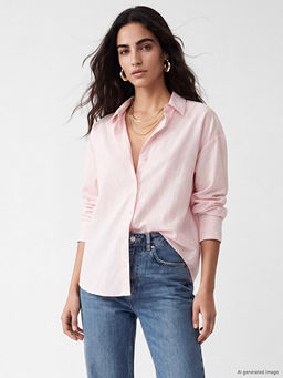 ?izgili Oversize Kad?n G?mlek
