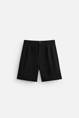 RELAXED FIT BERMUDA SHORTS WITH PLEATS - Zara фото 6