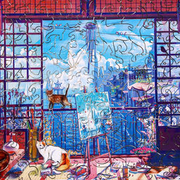 Пазл деревянный фигурный Мир глазами художника, сложный - Puzzle фото 14