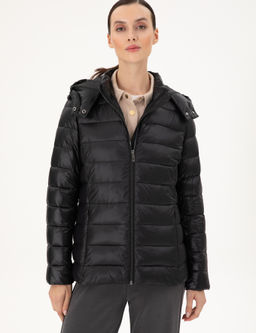 Siyah Kap__onlu Kapitone Mont - Pierre cardin фото 3