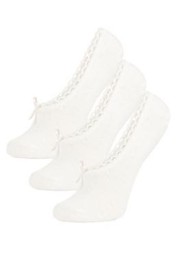 Kad?n Gorunmez 3lu Pamuklu Babet Corap