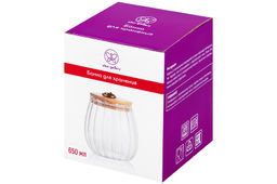 Банка стеклянная 650 мл 10,5*10,5*13 см с деревянной крышкой с силиконовым уплотнителем - Elan gallery фото 15