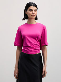 Футболка из хлопка с завязкой на спине / Zarina