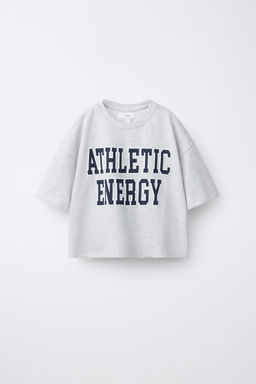CAMISETA VARSITY TEXTO / Gris vigor? - Zara фото 3
