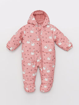 Kap??onlu Uzun Kollu Bask?l? K?z Bebek Astronot Mont