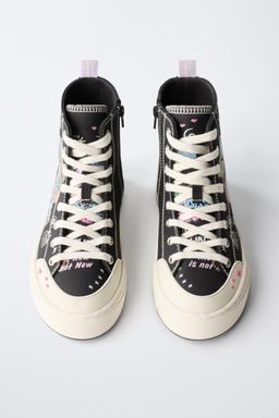 GRAFFITI HIGH-TOP SNEAKERS - Zara фото 5