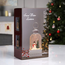 Светодиодная фигура «Фонарь с городом» 10.7×21.5×6.3 см, пластик, от батареек АААх3, USB, свечение тёплое белое