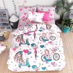 КПБ Бязь 1,5 сп с 1 наволочкой 70*70 с дет. рисунком - Прованс 1.5 сп. (нав.70х70)