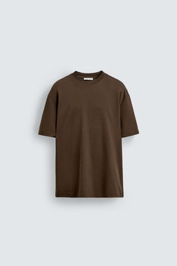 CAMISETA RELAXED FIT INTERLOCK / Marr?n oscuro - Zara фото 7