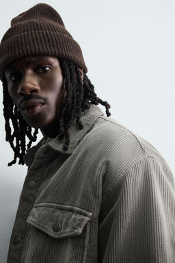 WASHED CORDUROY OVERSHIRT - Zara фото 6