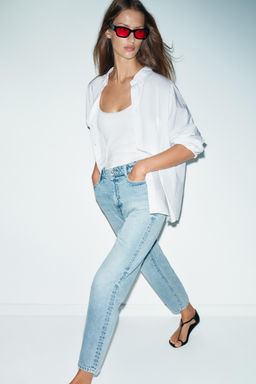 Z.05 MOM FIT HIGH-WAIST JEANS - Zara фото 14
