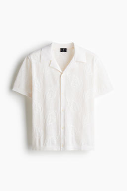Camisa resort en punto jacquard Regular Fit