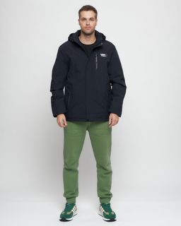 Куртка спортивная мужская большого размера темно-синего цвета 88676TS - Wonderrman фото 2