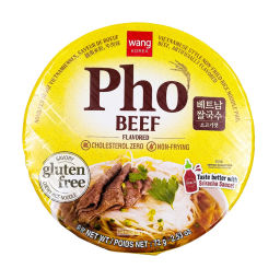 Рисовая лапша б/п со вкусом говядины (чашка) Pho Beef Wang, Корея, 72 г