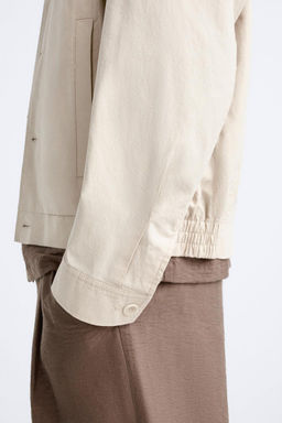 COTTON - LINEN BLEND JACKET - Zara фото 7