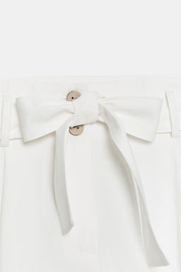 BERMUDA CINTUR?N LAZADA / Blanco - Zara фото 9