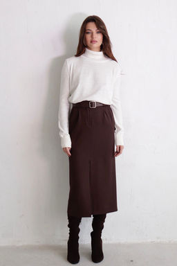 10961 Юбка миди-макси кофейная - Martichelli фото 3