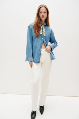 Camisa denim oversize - H&m фото 5