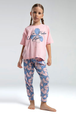 K_z _ocuk Somon Pijama Tak_m_ Sepette S_rpriz _ndirim