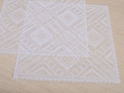 Т10/12 КОМПЛЕКТ САЛФЕТОК ДЕКОРАТИВНЫХ белый 0.27 м*0.27 м