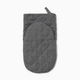 Варежка-прихватка Этель ECO grey, 15х28 см, 100% лён, 245 г/м2  фото 4