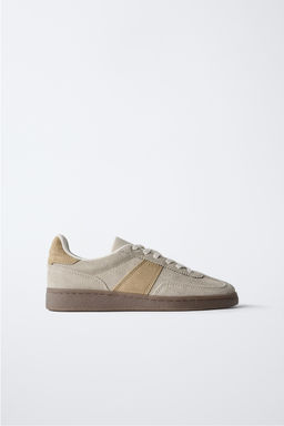 SPLIT SUEDE TRAINERS
