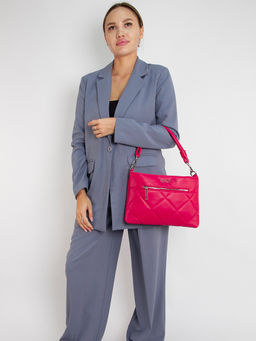 LACCOMA сумка Майя-24-L815-маджента эко кожа хлопок фото 8