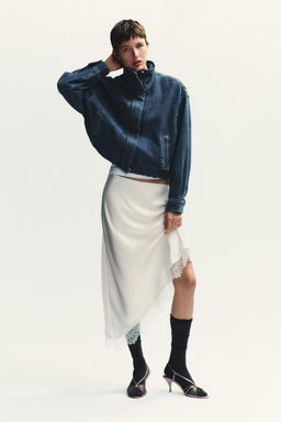 SATIN LACE SKIRT