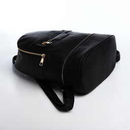 Рюкзак женский из искусственной кожи на молнии, 1 карман, цвет чёрный - Simaland фото 3