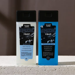 Подарочный набор косметики Best Man, гель для душа 250 мл и шампунь для волос 250 мл, HARD LINE  фото 2