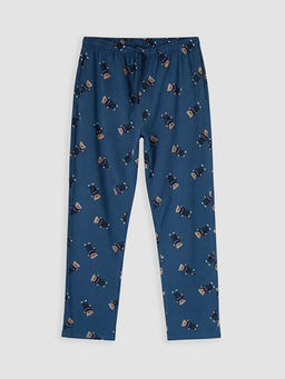 Regular Fit Bask?l? Erkek Pijama Alt