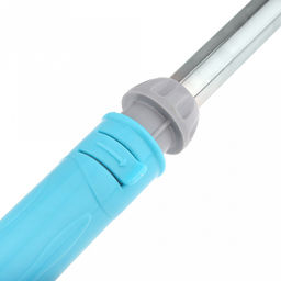 Швабра с вертикальным отжимом "Моп" насадка круглая-микрофибра 20см, рукоятка нерж. 75-122см (Китай)